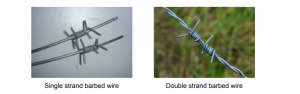 single strand barbed wire and double strand barbed wire